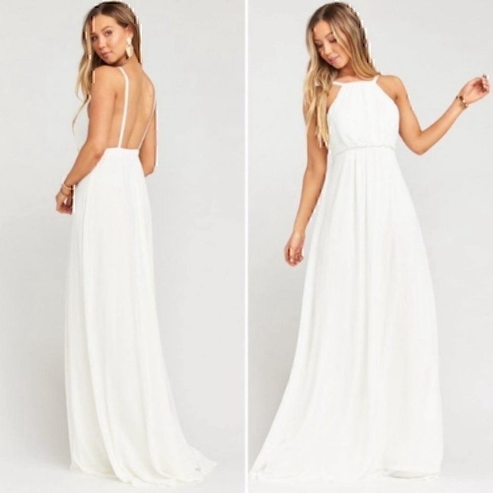 NWOT SMYM Amanda Maxi Dress in White/Ivory 